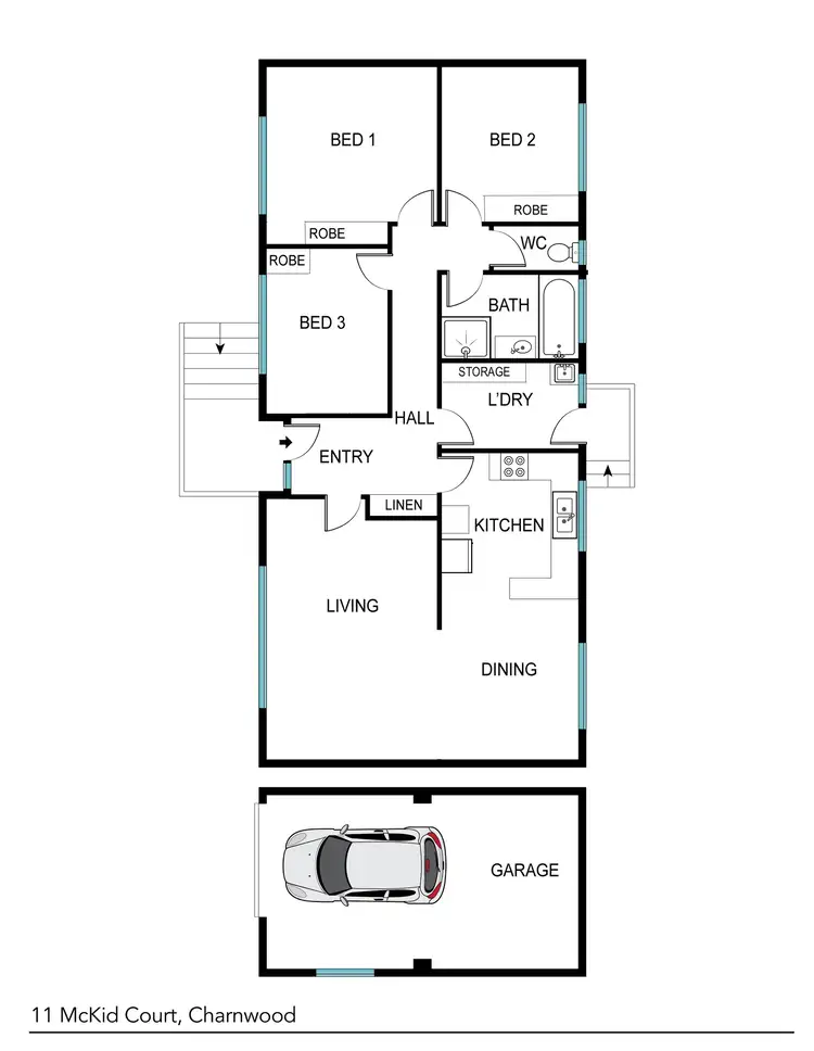 Floorplan of Homely house listing, 11 McKid Court, Charnwood ACT 2615