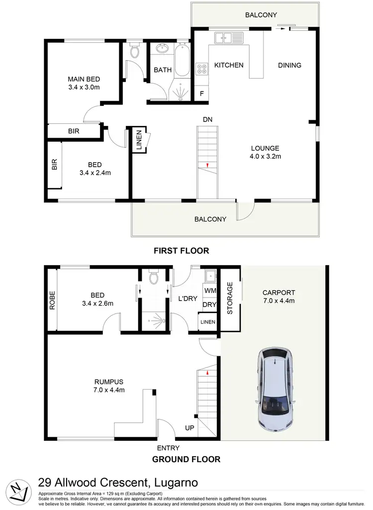 Floorplan of Homely house listing, 29 Allwood Crescent, Lugarno NSW 2210