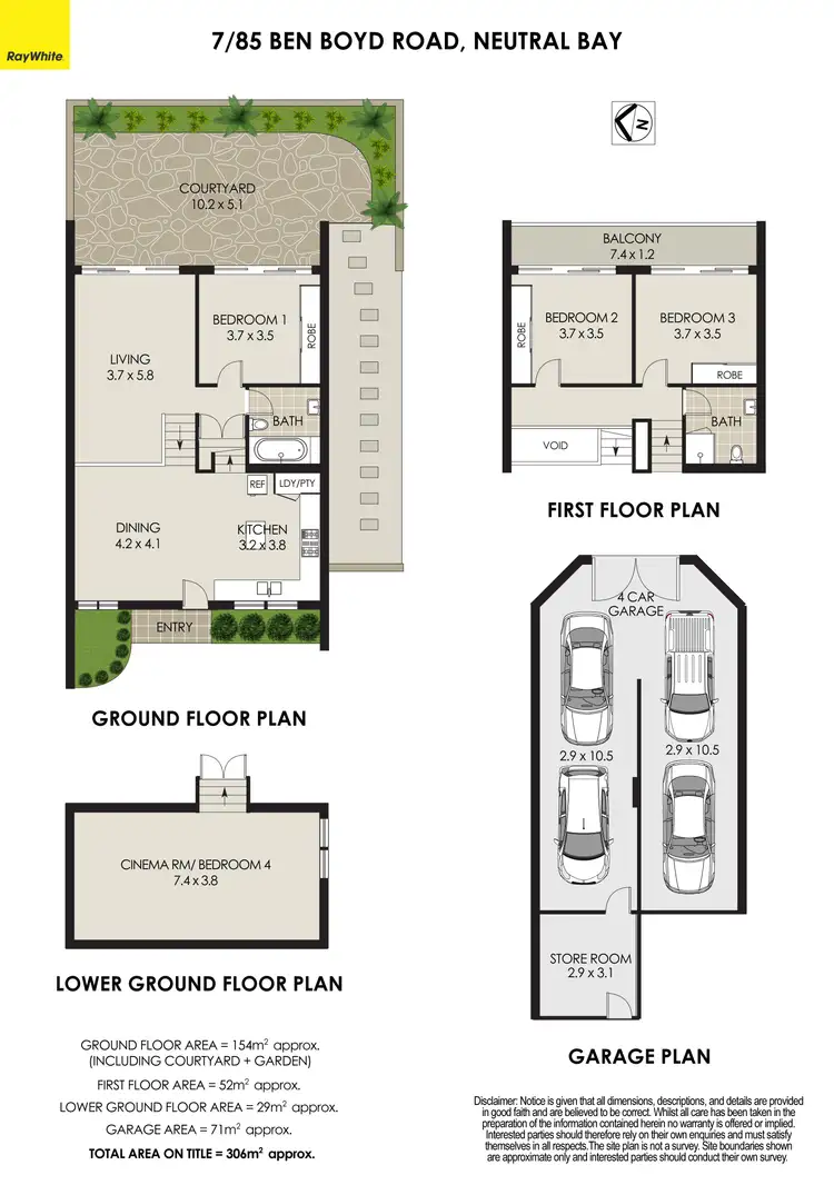 Floorplan of Homely townhouse listing, 7/85-89 Ben Boyd Road, Neutral Bay NSW 2089