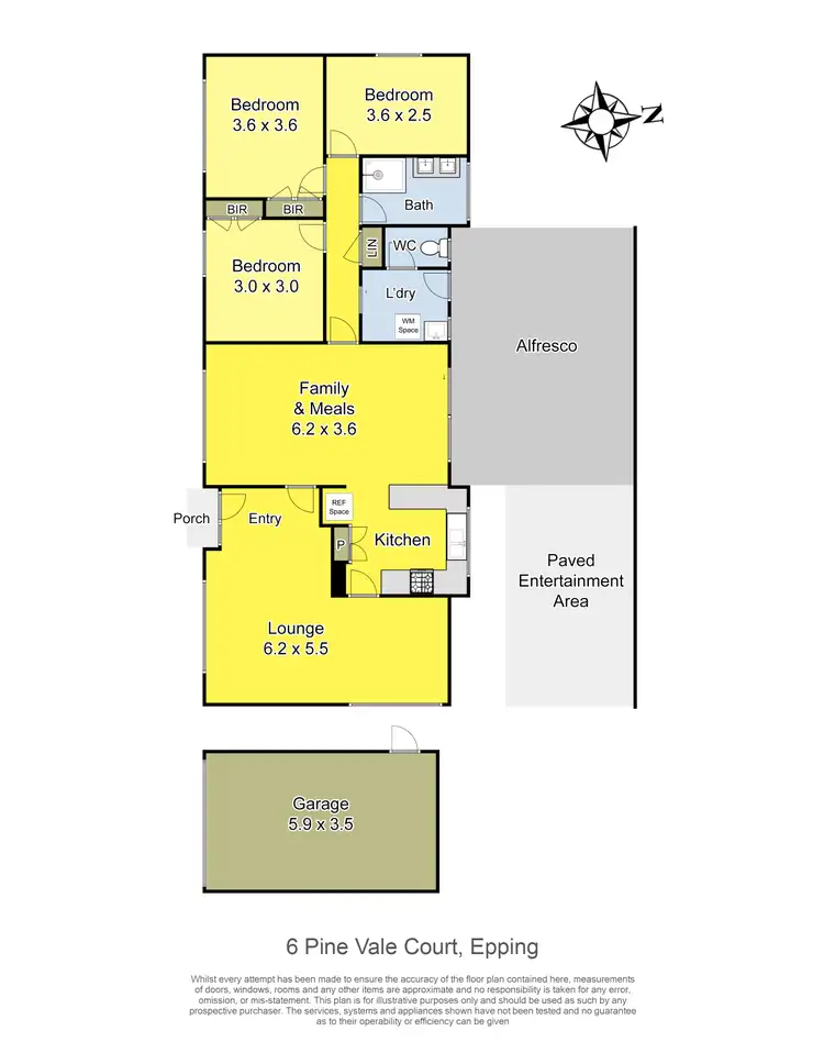 Floorplan of Homely house listing, 6 Pine Vale Court, Epping VIC 3076