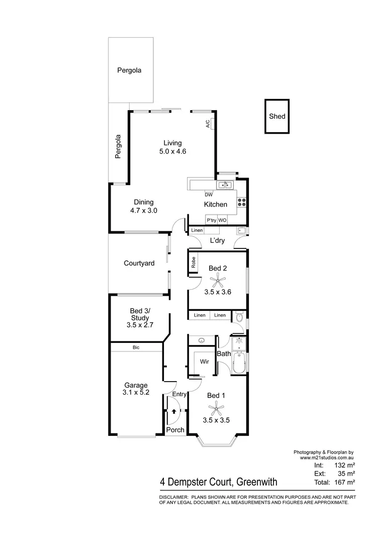 Floorplan of Homely house listing, 4 Dempster Court, Greenwith SA 5125
