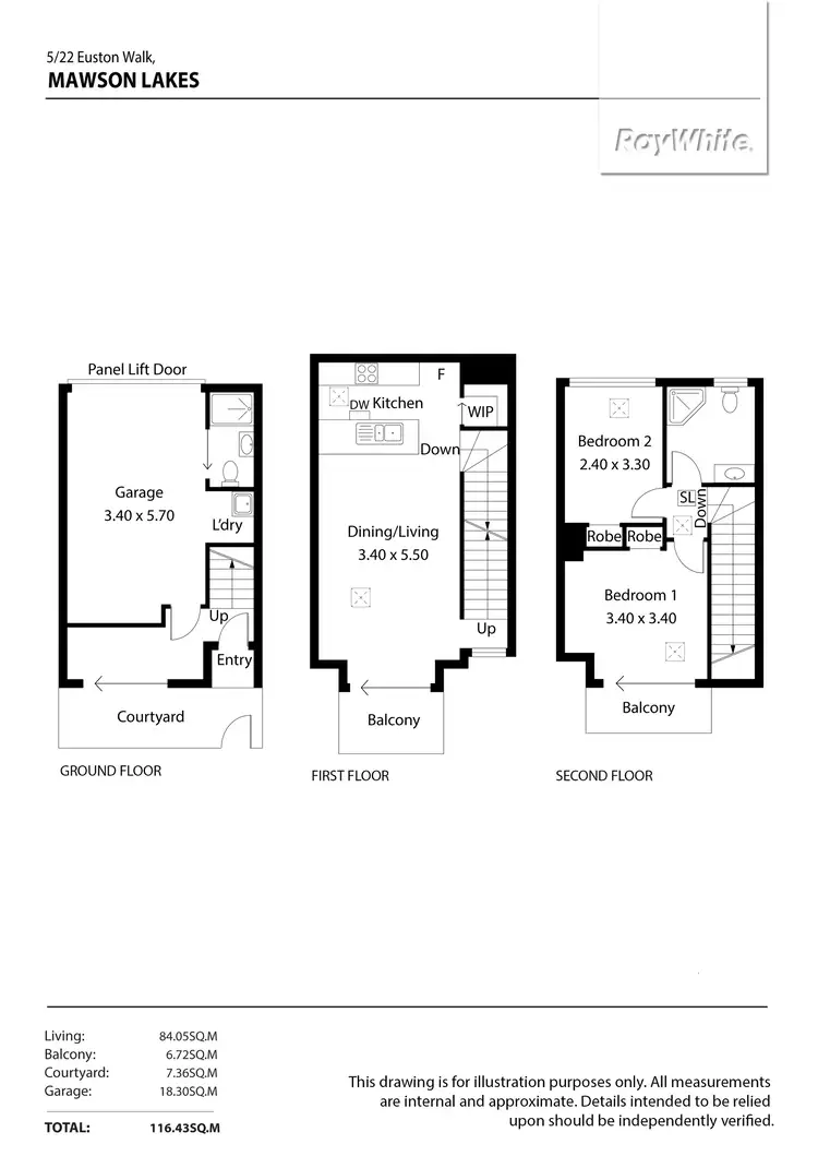 Floorplan of Homely house listing, 5/22 Euston Walk, Mawson Lakes SA 5095