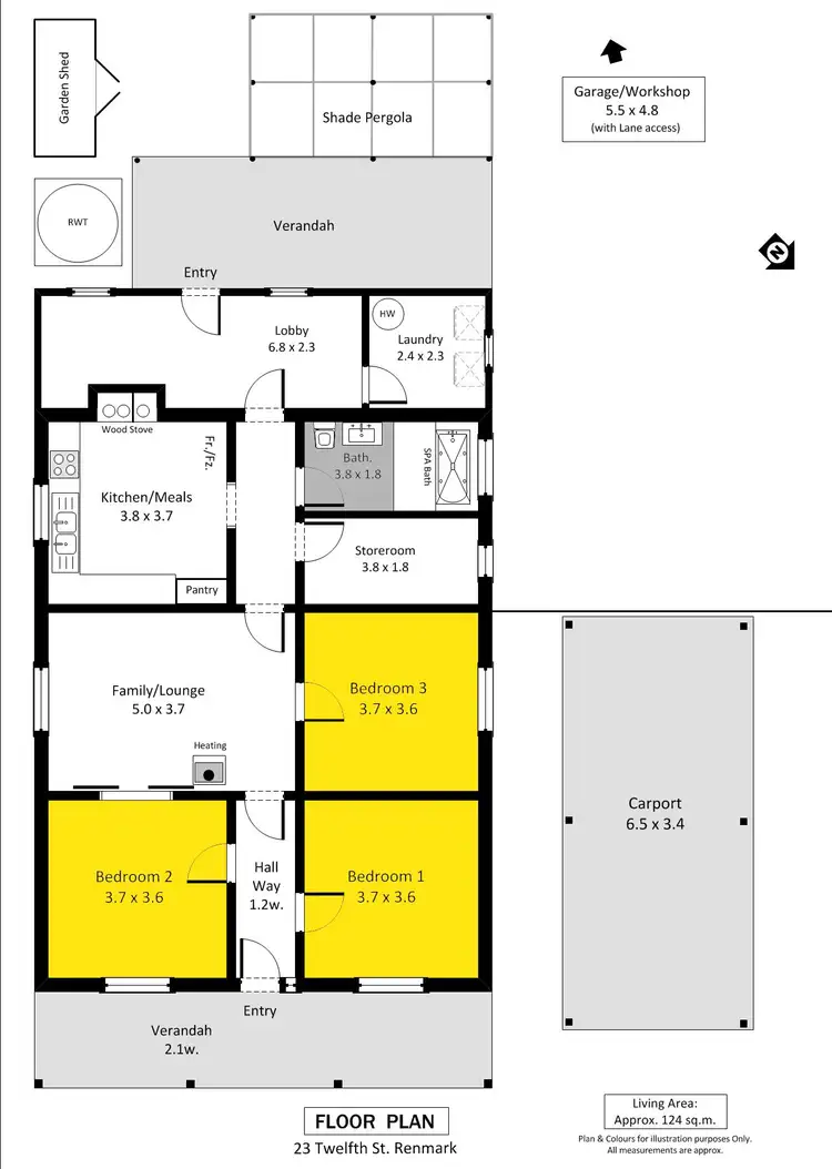 Floorplan of Homely house listing, 23 Twelfth Street, Renmark SA 5341