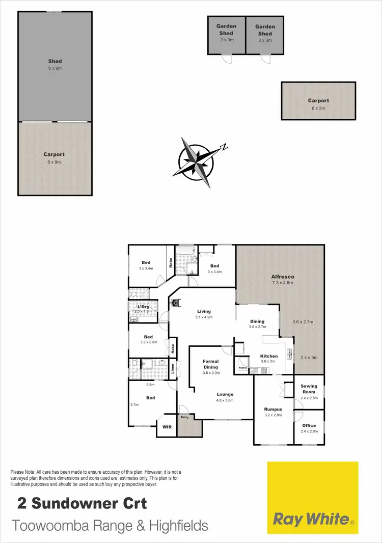 Floorplan of Homely house listing, 2 Sundowner Court, Highfields QLD 4352