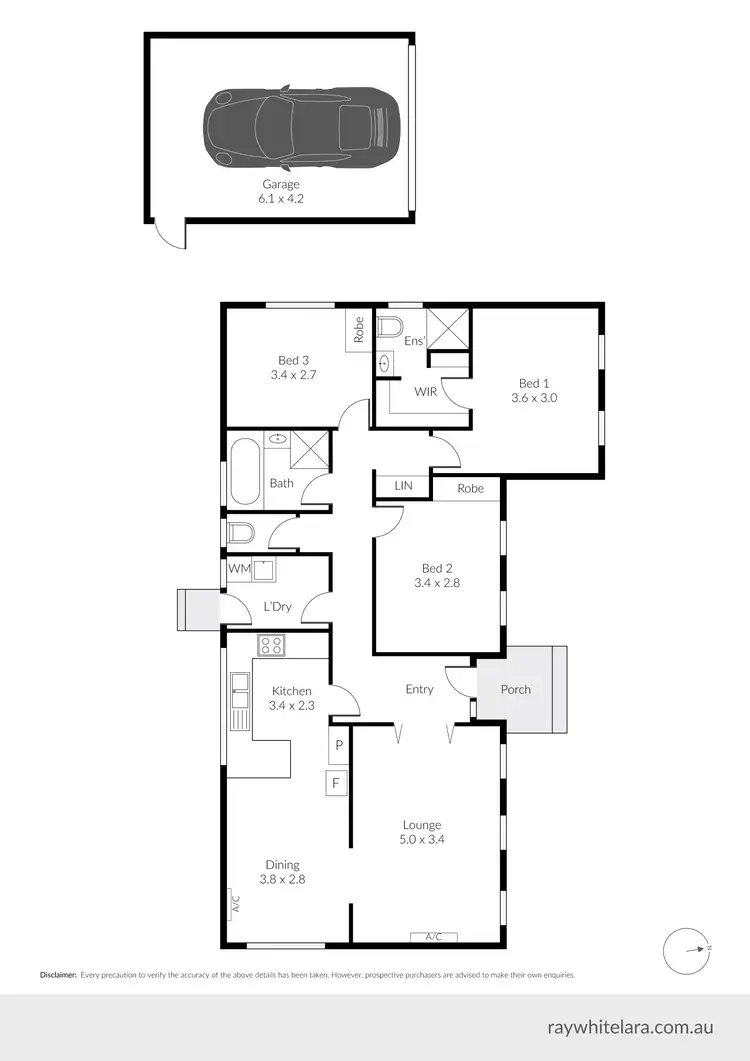 Floorplan of Homely house listing, 1 Peck Court, Lara VIC 3212