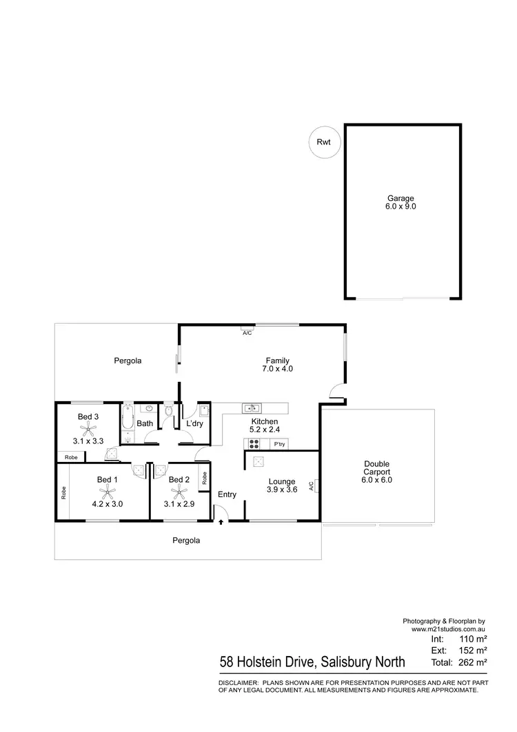 Floorplan of Homely house listing, 58 Holstein Drive, Salisbury North SA 5108
