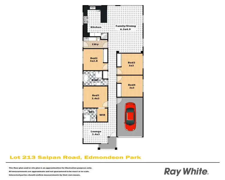 Floorplan of Homely house listing, 213 Saipan Road, Edmondson Park NSW 2174