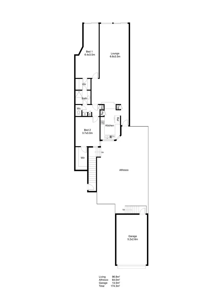 Floorplan of Homely unit listing, 1/242 Trimmer Parade, West Lakes SA 5021