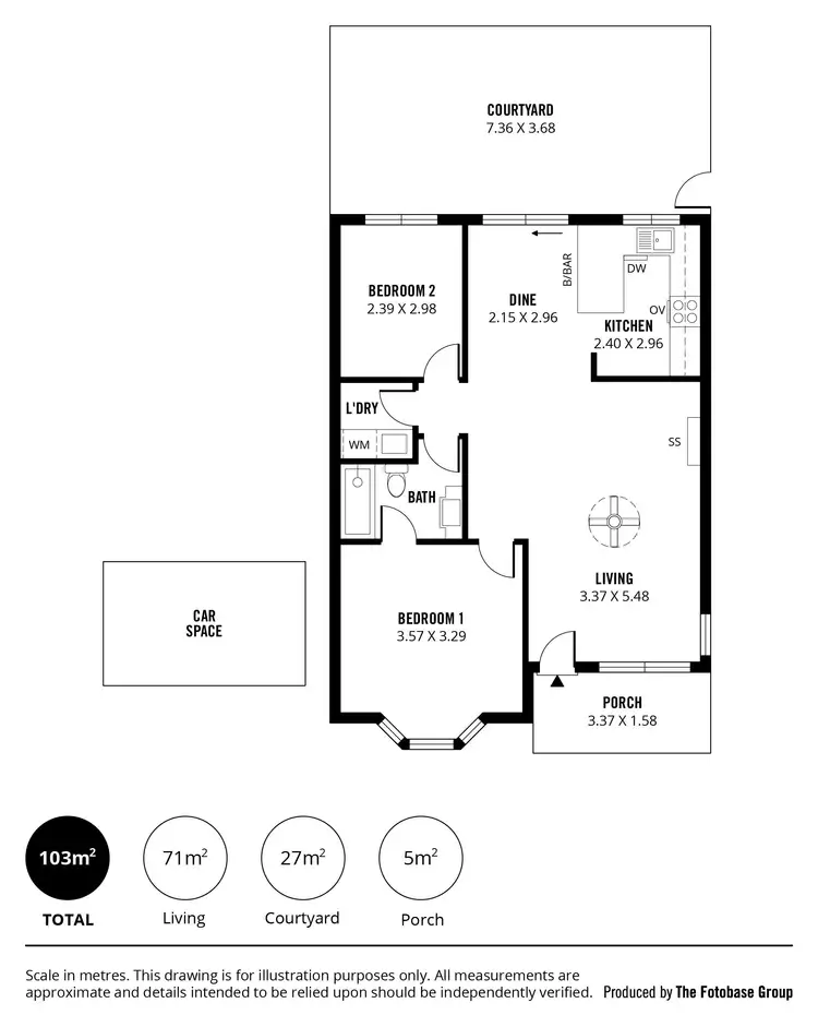 Floorplan of Homely unit listing, 3/35 Davis Avenue, Christies Beach SA 5165
