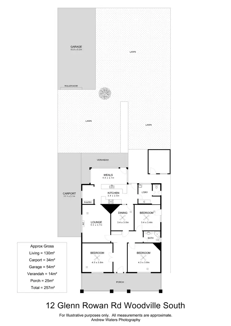 Floorplan of Homely house listing, 12 Glen Rowan Road, Woodville South SA 5011