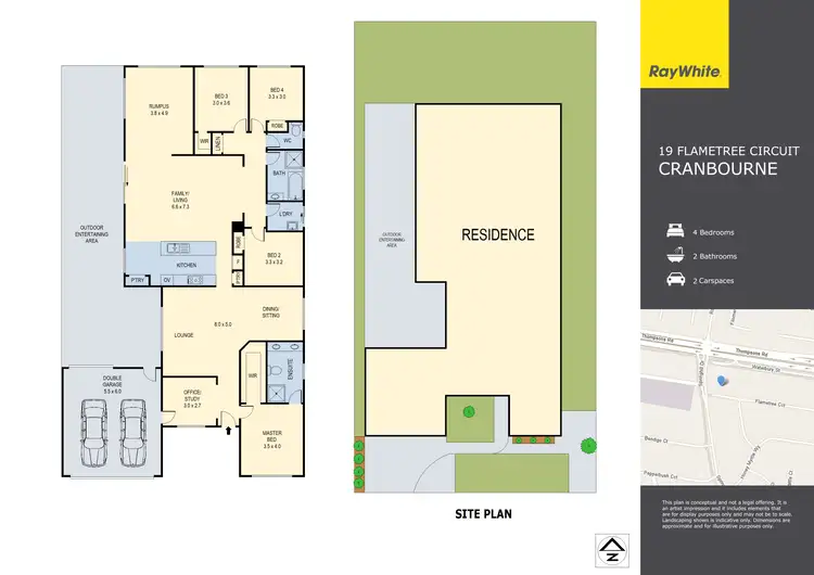 Floorplan of Homely house listing, 19 Flametree Circuit, Cranbourne VIC 3977
