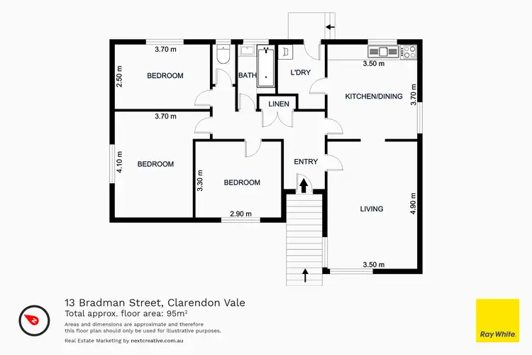 Floorplan of Homely house listing, 13 Bradman Street, Clarendon Vale TAS 7019