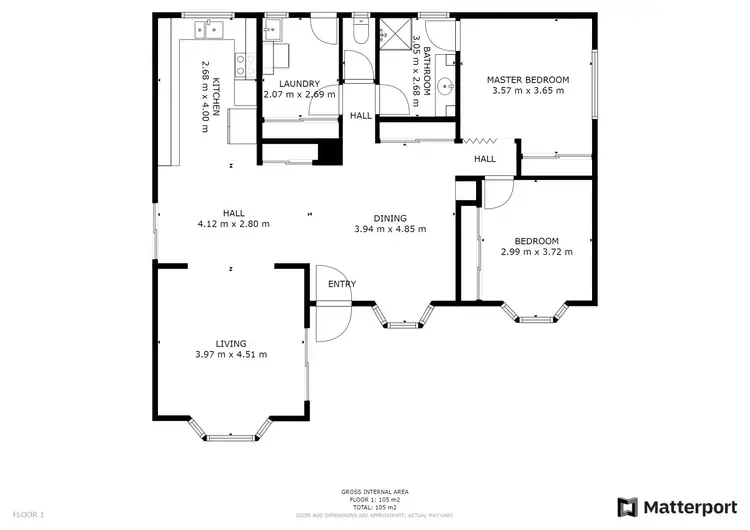 Floorplan of Homely unit listing, 2/70 Stradbroke Avenue, Swan Hill VIC 3585