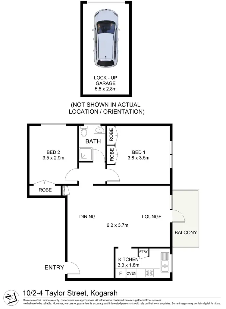 Floorplan of Homely unit listing, 10/2-4 Taylor Street, Kogarah NSW 2217
