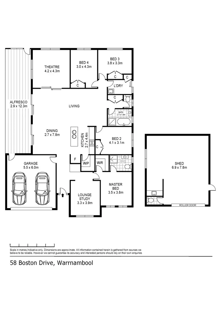 Floorplan of Homely house listing, 58 Boston Drive, Warrnambool VIC 3280