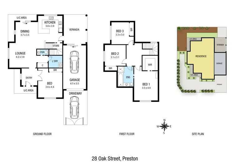 Floorplan of Homely house listing, 28 Oak Street, Preston VIC 3072