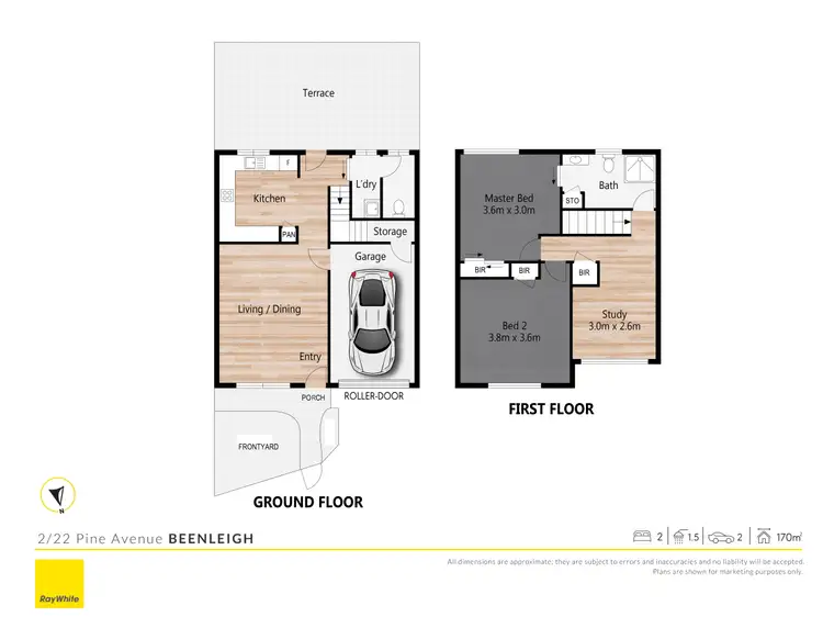 Floorplan of Homely townhouse listing, 2/22 Pine Avenue, Beenleigh QLD 4207