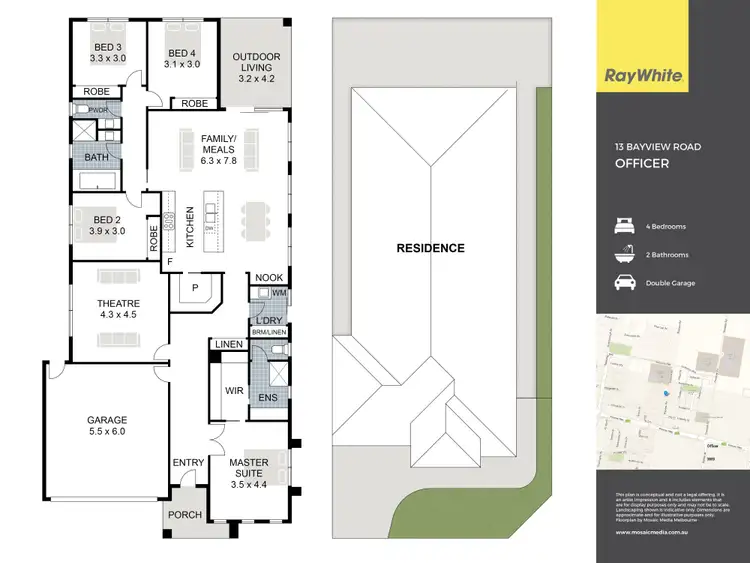 Floorplan of Homely house listing, 13 Bayview Road, Officer VIC 3809