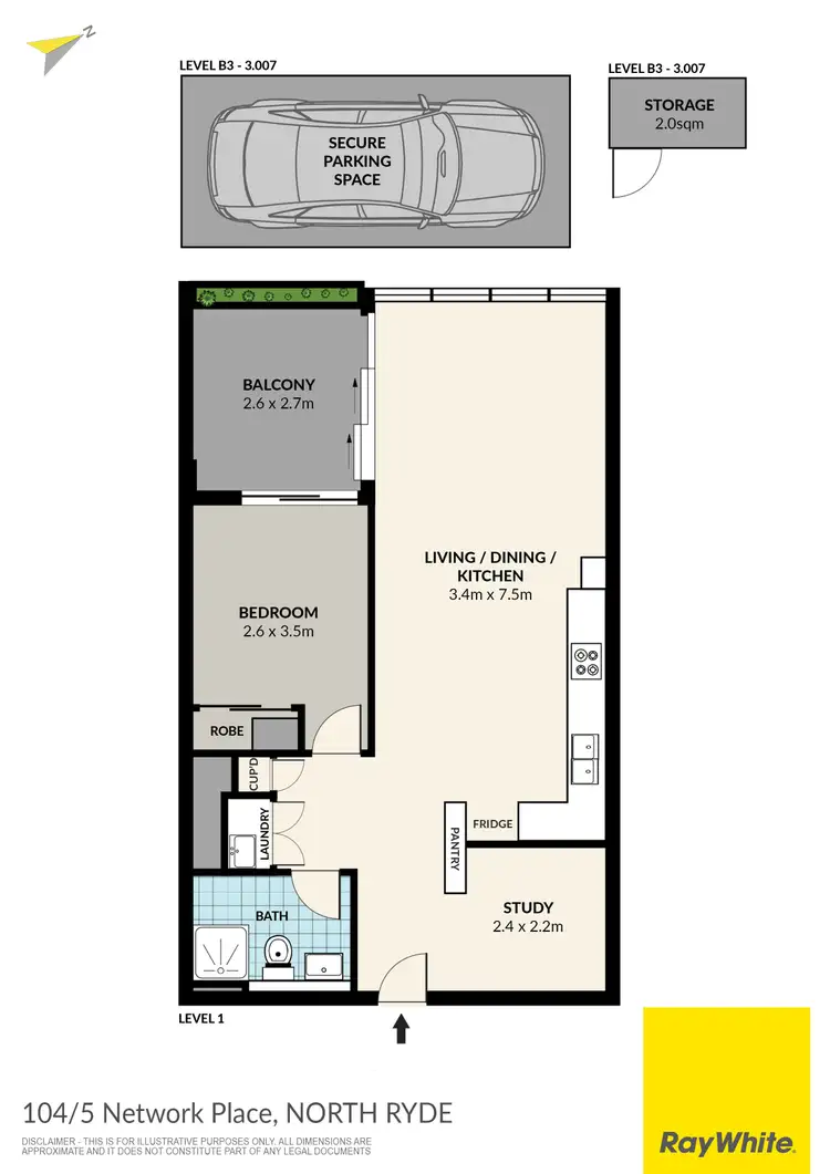 Floorplan of Homely apartment listing, 104/5 Network Place, North Ryde NSW 2113