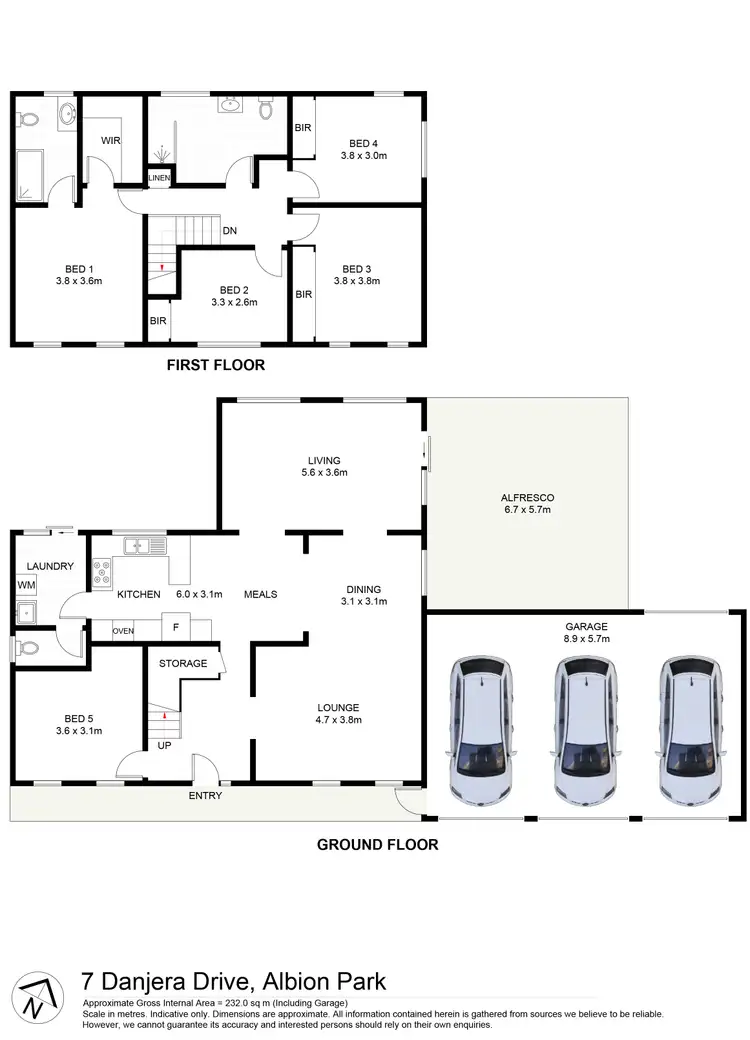 Floorplan of Homely house listing, 7 Danjera Drive, Albion Park NSW 2527