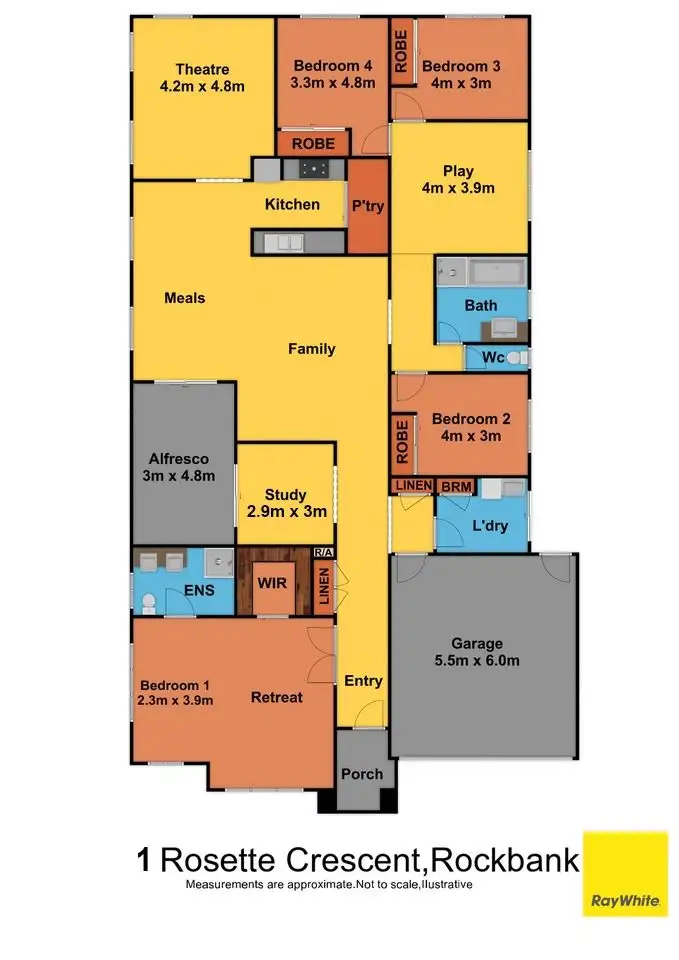 Floorplan of Homely house listing, 1 Rosette Crescent, Rockbank VIC 3335