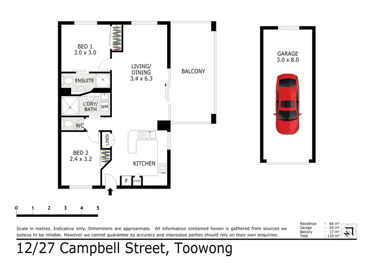 Floorplan of Homely unit listing, 12/27 Campbell Street, Toowong QLD 4066