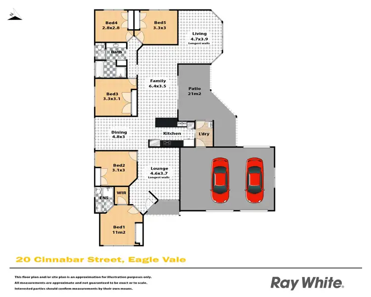 Floorplan of Homely house listing, 20 Cinnabar Street, Eagle Vale NSW 2558