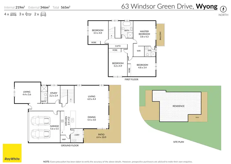 Floorplan of Homely house listing, 63 Windsorgreen Drive, Wyong NSW 2259