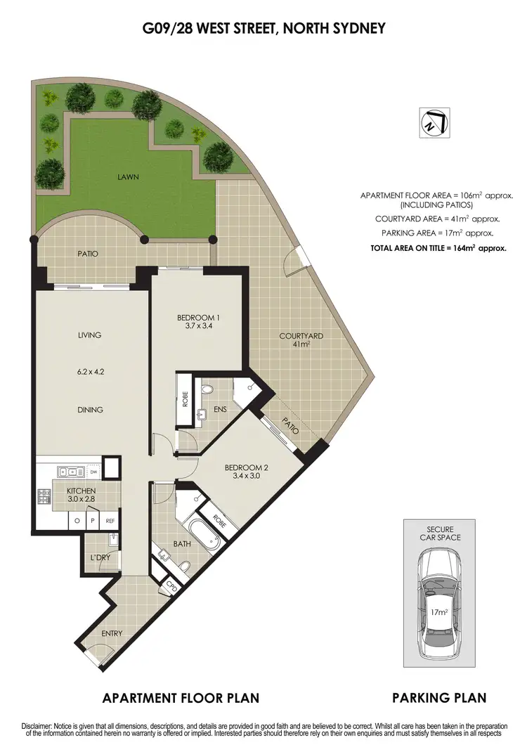 Floorplan of Homely apartment listing, G09/28 West Street, North Sydney NSW 2060