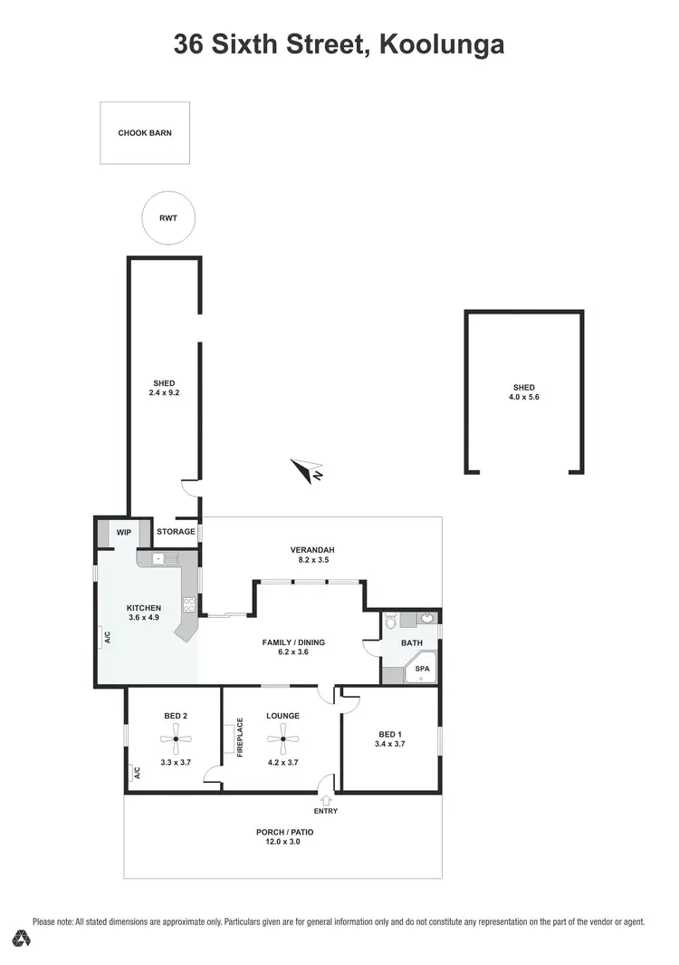 Floorplan of Homely house listing, 36 Sixth Street, Koolunga SA 5464