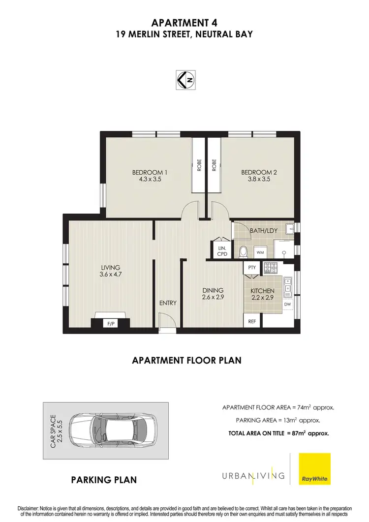 Floorplan of Homely apartment listing, 4/19 Merlin Street, Neutral Bay NSW 2089