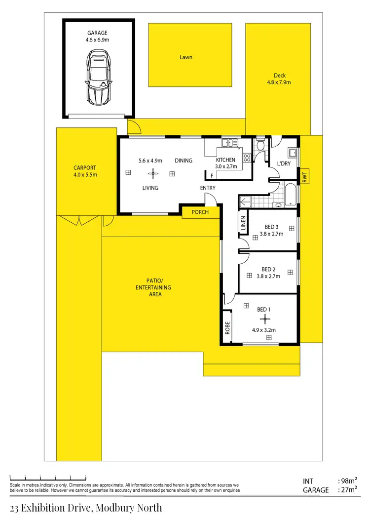 Floorplan of Homely house listing, 23 Exhibition Drive, Modbury North SA 5092