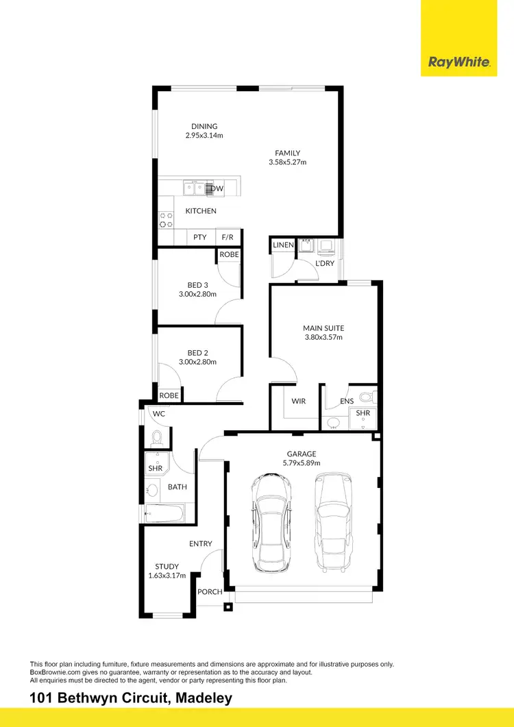 Floorplan of Homely house listing, 101 Bethwyn Circuit, Madeley WA 6065