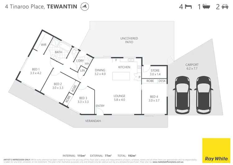Floorplan of Homely house listing, 4 Tinaroo Place, Tewantin QLD 4565