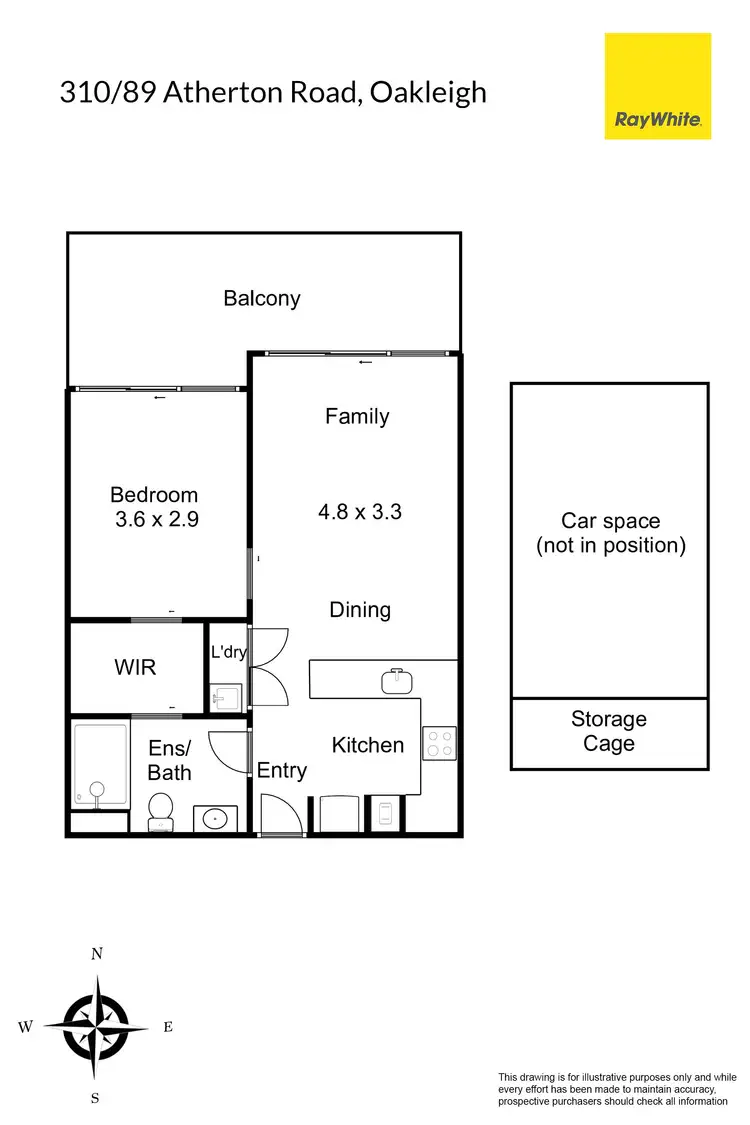 Floorplan of Homely apartment listing, 310/89 Atherton Road, Oakleigh VIC 3166