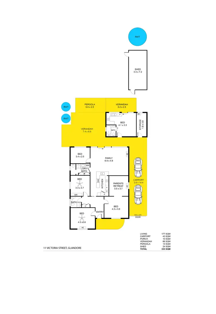 Floorplan of Homely house listing, 11 Victoria Street, Glandore SA 5037