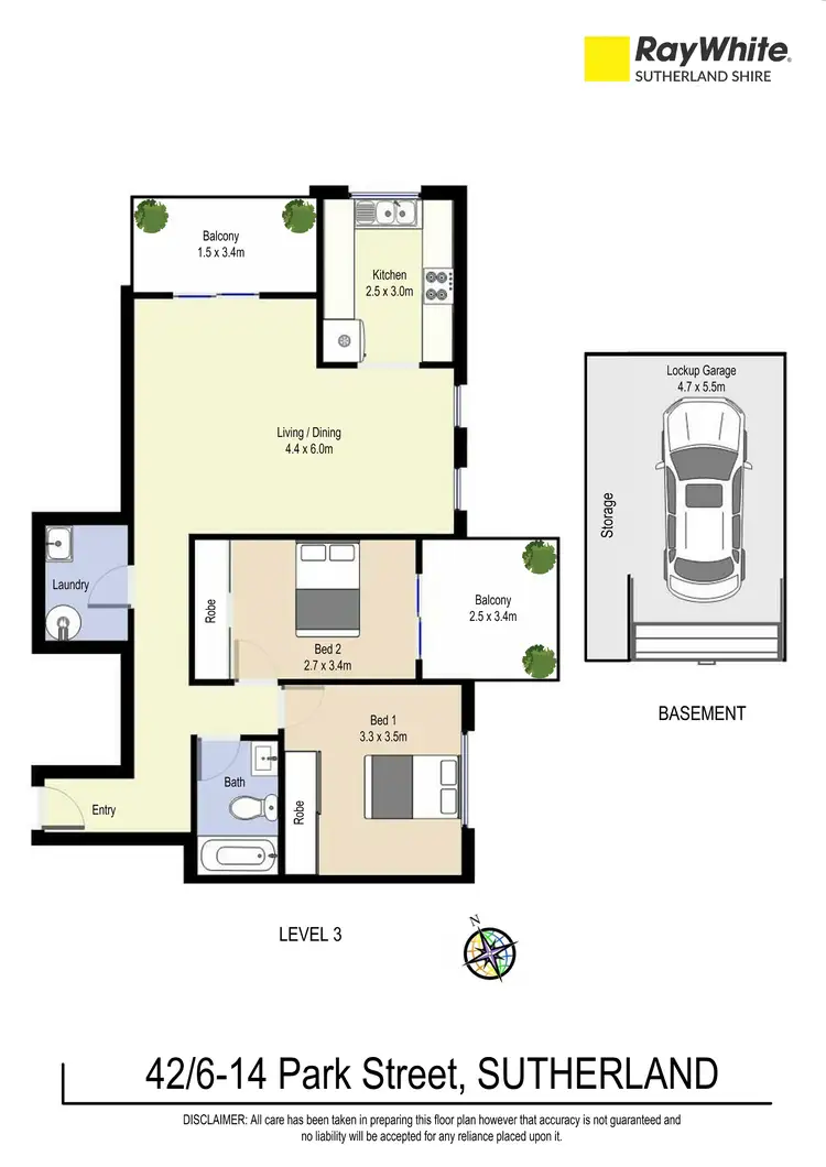Floorplan of Homely unit listing, 42/6-14 Park Street, Sutherland NSW 2232