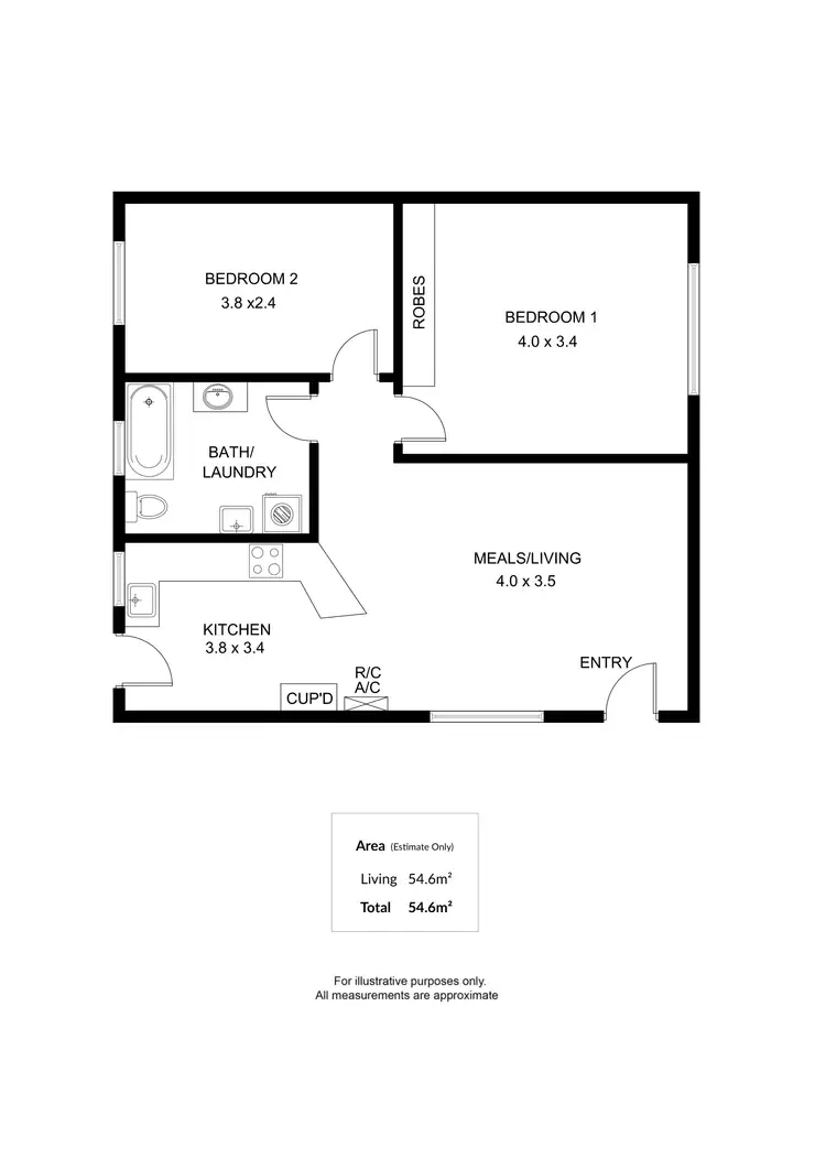 Floorplan of Homely unit listing, 8/1A Darebin Street, Mile End SA 5031