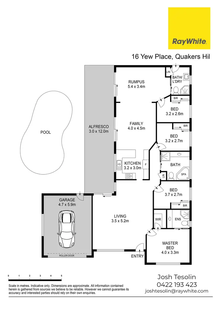 Floorplan of Homely house listing, 16 Yew Place, Quakers Hill NSW 2763