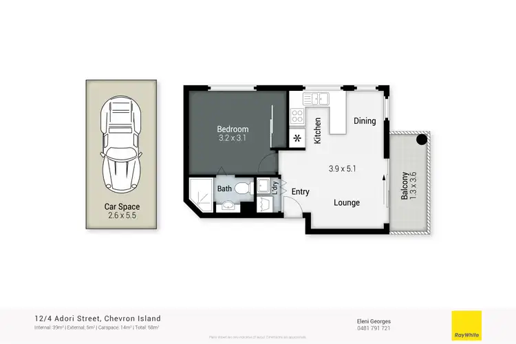 Floorplan of Homely unit listing, 12/4 Adori Street, Surfers Paradise QLD 4217
