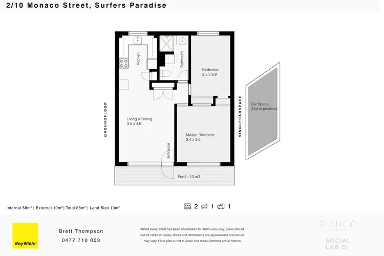 Floorplan of Homely house listing, 2/10 Monaco Street, Surfers Paradise QLD 4217