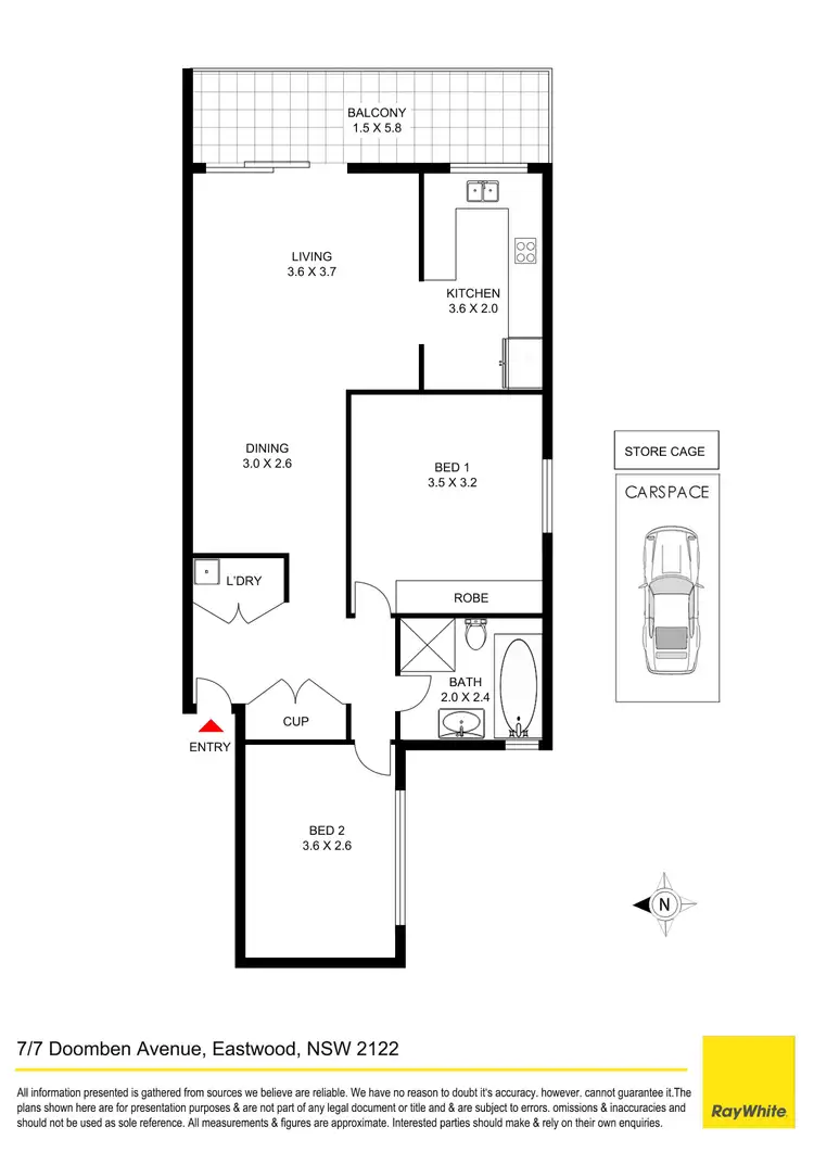 Floorplan of Homely apartment listing, 7/7 Doomben Avenue, Eastwood NSW 2122