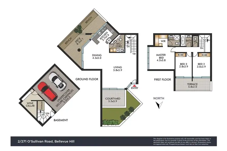 Floorplan of Homely apartment listing, 2/271 O'Sullivan Road, Bellevue Hill NSW 2023