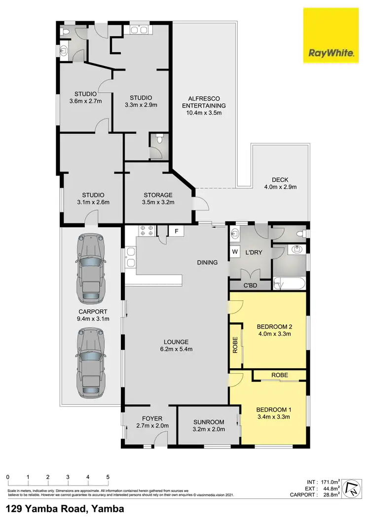 Floorplan of Homely house listing, 129 Yamba Road, Yamba NSW 2464