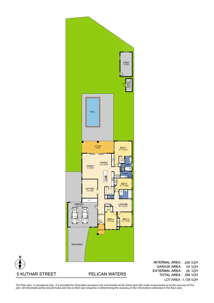 Floorplan of Homely house listing, 5 Kuthar Street, Pelican Waters QLD 4551