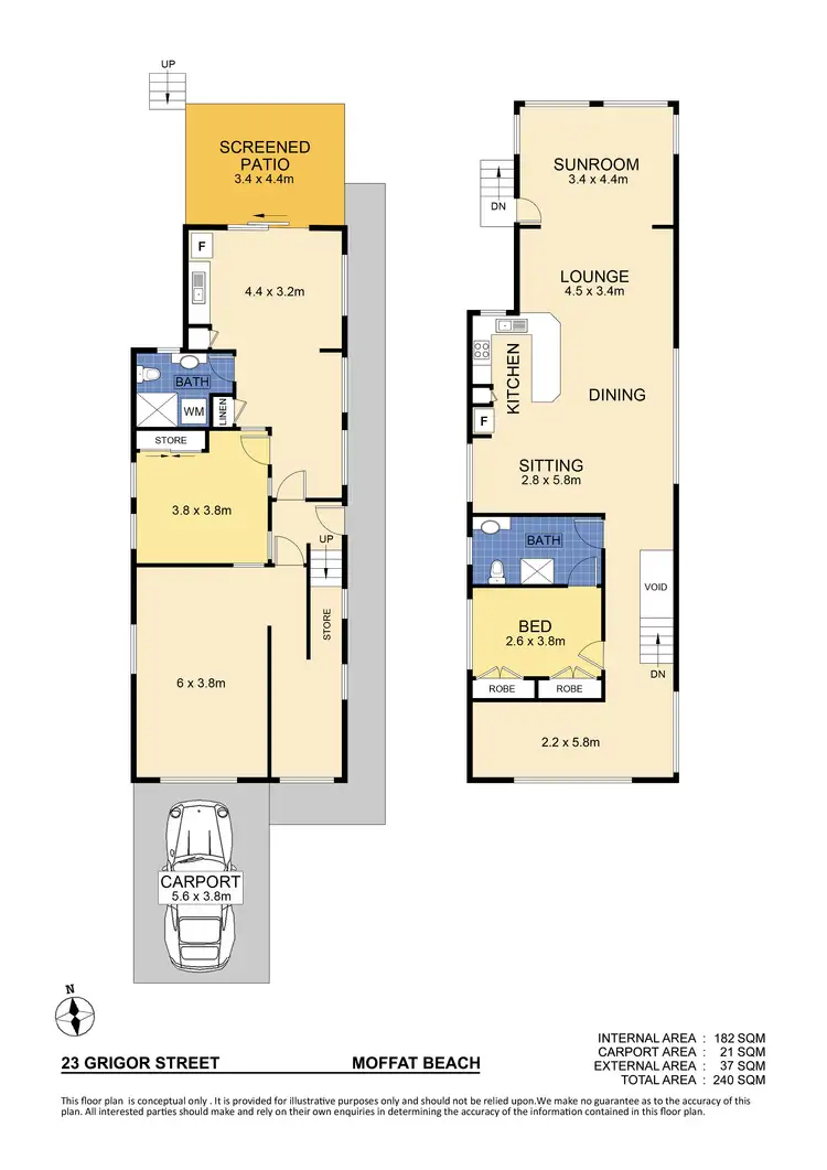 Floorplan of Homely house listing, 23 Grigor Street, Moffat Beach QLD 4551