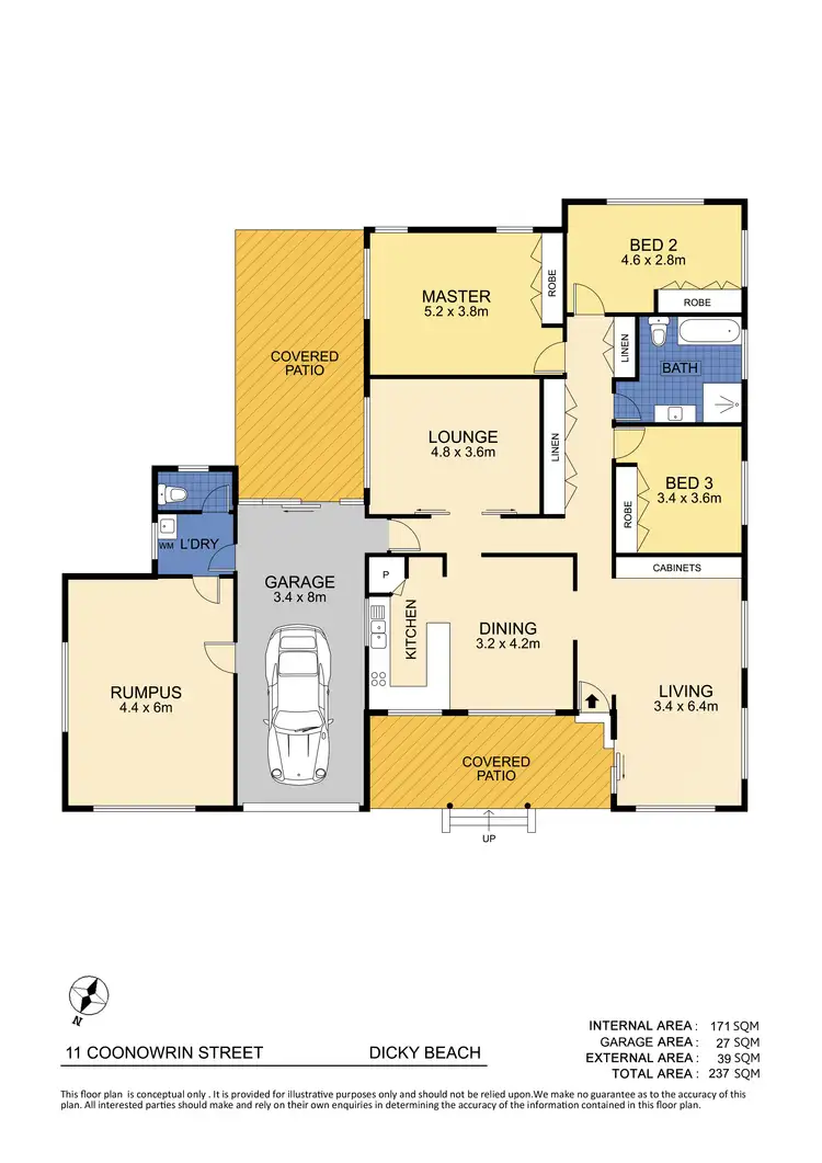Floorplan of Homely house listing, 11 Coonowrin Street, Dicky Beach QLD 4551