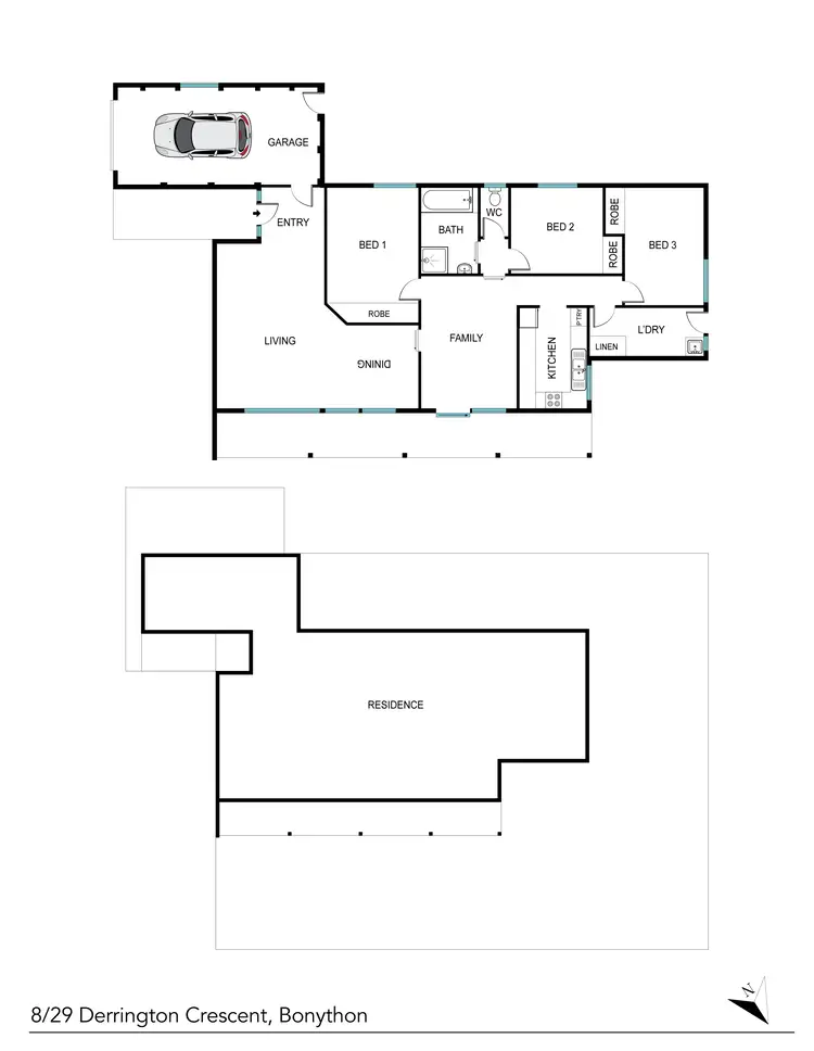 Floorplan of Homely townhouse listing, 8/29 Derrington Crescent, Bonython ACT 2905