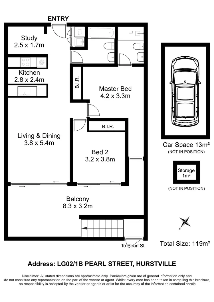 Floorplan of Homely apartment listing, LG02/1B Pearl Street, Hurstville NSW 2220