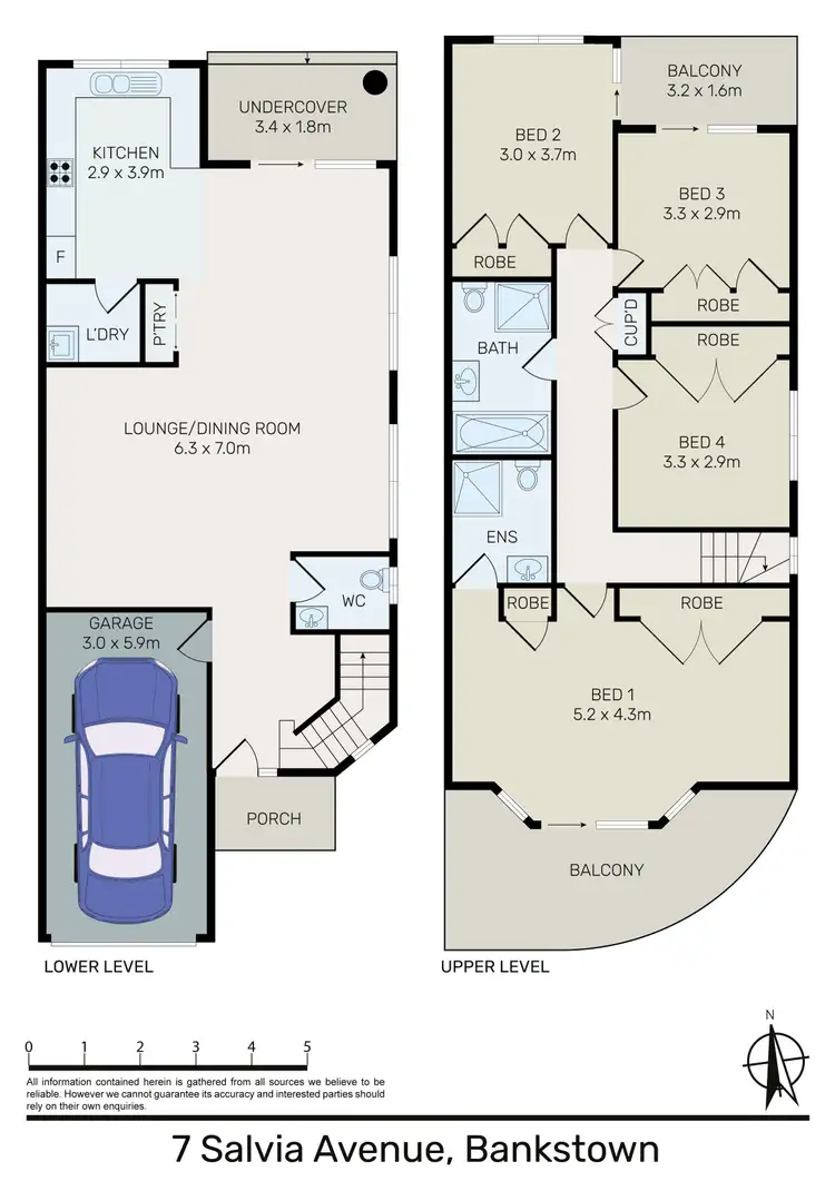 Floorplan of Homely semi-detached listing, 7 Salvia Avenue, Bankstown NSW 2200